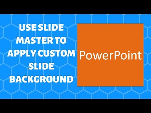 Using slide master to apply a custom slide background
