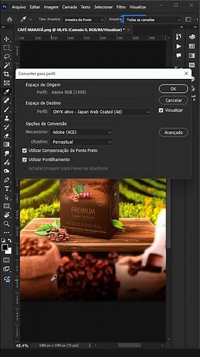 CONVERTER RGB PARA CMYK #photoshop #photoshopbrasil