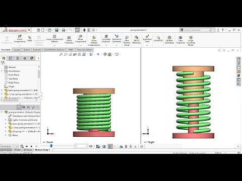 Solidworks motion study : How to make spring animation in solidworks?