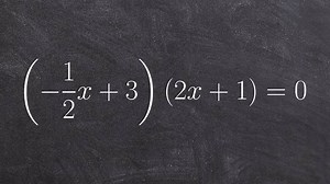 Apply zero product property to solve a factored quadratic equation