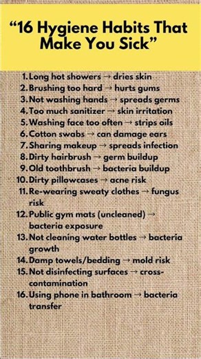 Hygiene Habits That Are Secretly Making You Sick #wellnesstips