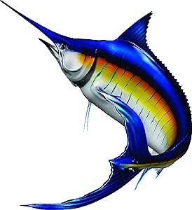Stripped Marlin Beautiful Fish Decal | Fishing Decal for Boat, Car, Vehicle, Truck Etc. | Waterproof Vinyl Sticker | Many Sizes & Styles Available | 12" to 40" by Digital Fish Art (Medium, Position 4)