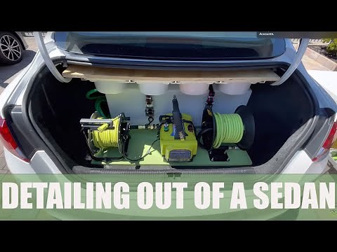 MOBILE DETAILING SET UP - IN A SEDAN!!