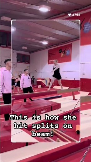 This is how she hit splits on beam #gymnast