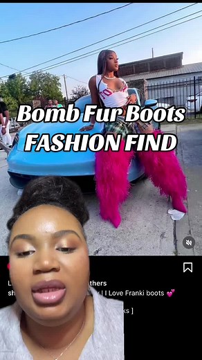 These bomb furry boots are such a staple peiece and a winter must have would you spurge on them because I know I would #fashionfind #fashion #greenscreen #blackgirlluxury #blackgirlstyle #blackgirlluxury