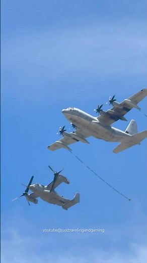 🇺🇸 USMC C-130 and V-22 Osprey at Hawaii Airshow ✈️🏝️ August 2025 #shorts #planespotting