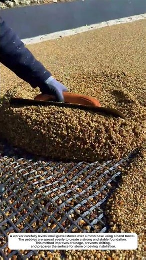 Genius Pebble Base Layer Method for Paving | Perfect Gravel Leveling Technique