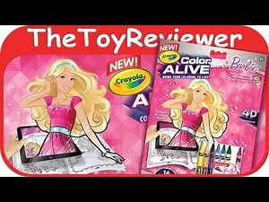 Barbie Crayola Color Alive Action Coloring Pages Unboxing Toy Review by TheToyReviewer