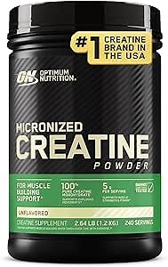 Optimum Nutrition Micronized Creatine Monohydrate Powder, Unflavored, 240 Servings, 1200 Grams (Packaging May Vary)