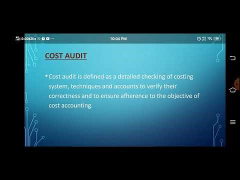 Cost Audit (Cost Accounting)