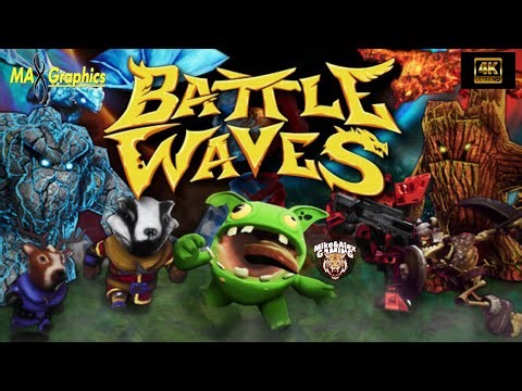 Battle Waves: Card Tactics - 4K UHD GAMEPLAY - FIRST LOOK #4k #4kuhd #moba