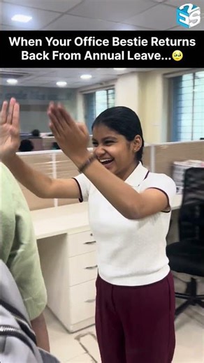 When your office bestie returns after annual leave #viral #relatable #funny #office