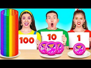BIG VS MEDIUM VS SMALL FOOD CHALLENGE || How about some huge Sweets? By 123 GO! GLOBAL