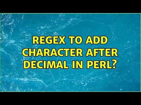 Regex to add character after decimal in Perl? (3 Solutions!!)