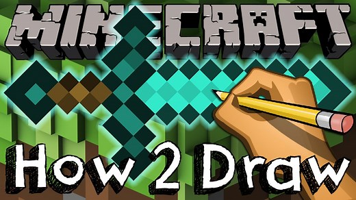 How To Draw The Diamond Sword From Minecraft