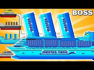 MENSTOSTANIC vs BATTLESHIP in epic battle - Cartoons about tank