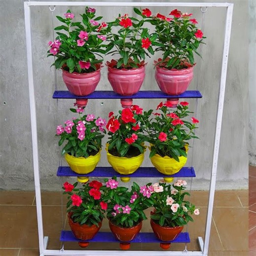 Crafting a Stunning Three-Tiered Flower Garden | DIY Balcony Garden