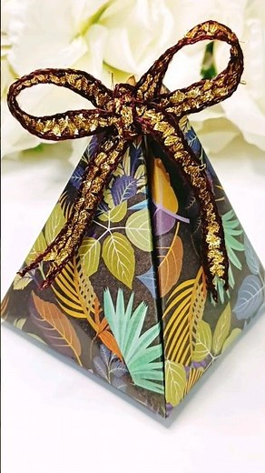 DIY Origami Gift Box || Pyramid Gift Wrap || Paper Gift Box