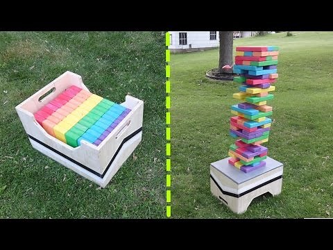 DIY Giant Jenga Game Table / Storage Box