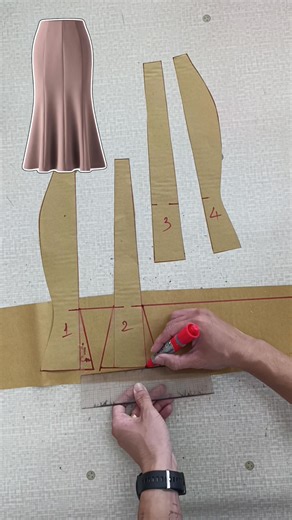 How to design a fishtail skirt #sewing | Kỹ Thuật May Vá