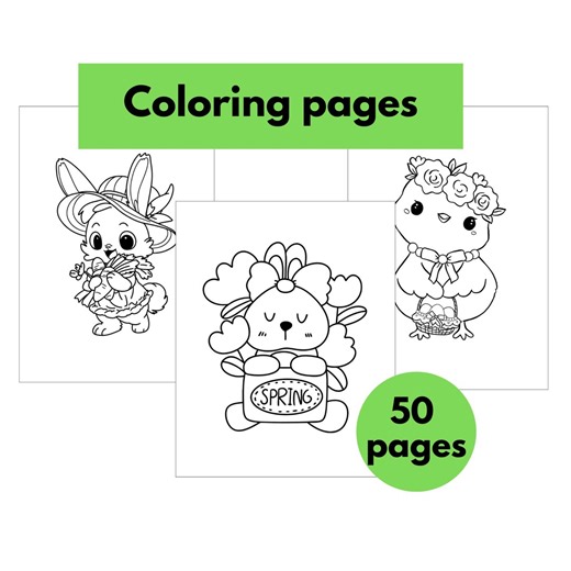 Spring Coloring Pages for Kids Printable | Preschool Curriculum Activity | Toddler Spring sheets | Homeschool Coloring Pages | PDF Download