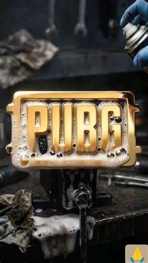 ​PUBG Fans Ke Liye Special Gold Logo! 🏆,#asmr #satisfying