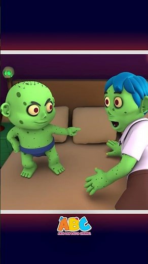 🧟Tujuh zombi melompat di malam hari #shorts #halloween #seram #laguanak #allbabieschannel
