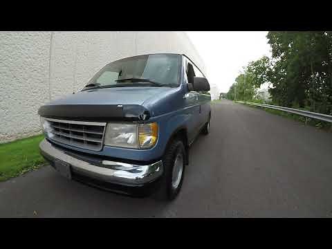 4K Review 1995 Ford E150 Conversion Van Blue Virtual Test-Drive & Walk-around