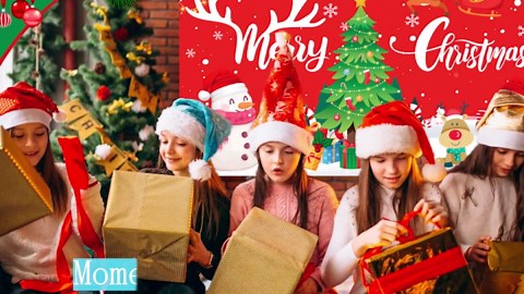 Merry Christmas Party Backdrop - 71x43'' Christmas Banner for Photography & Decorations