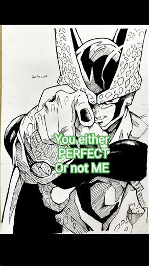 let's draw ✍️ 🗣️perfect #shorts #shortsviral #art #animeeart #dbz #cell #dragonballz