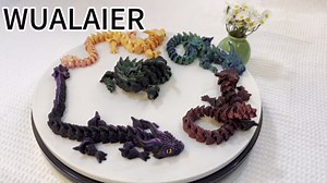 3D Printed Articulated Dragon Toy - Intricate Flexible PLA 3D Dragon Figurine with Movable Joints, Unique Mythical Creature Model, for Collectors