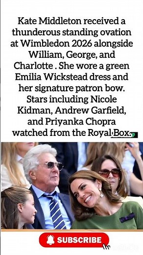 Princess Kate Gets STANDING OVATION at Wimbledon Men's Final! 👏🎾 #shorts #PrincessKate #Wimbledon