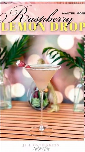 How to Make a Raspberry Lemon Drop Martini 🍋🍓 | Easy Cocktail Recipe