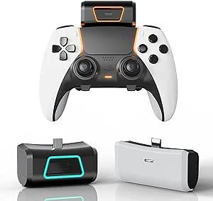 EJGAME Rechargeable Battery Pack Compatible with PS5 Dualsense/Edge Controller,Wireless Charger for PS5 Controller,Play While Charging, 2000mAh with LED Indicator