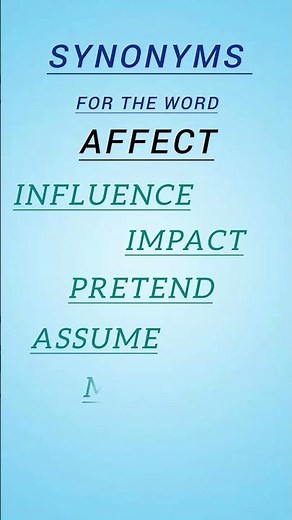 synonyms of "AFFECT" #english #education #englishlearning #englishvocabulary #trending #shorts