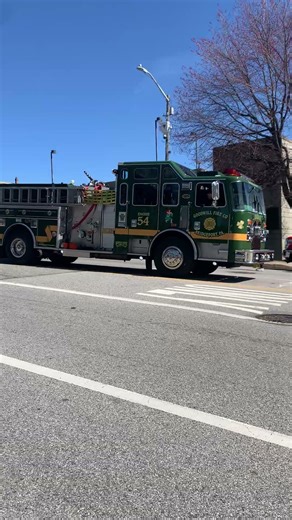 Goodwill fire department engine 54 and old-school Mac at St. Patrick’s Day parade ￼