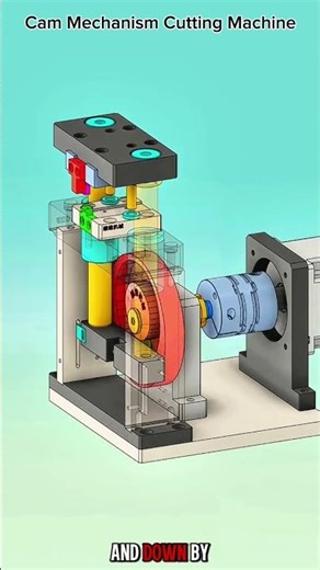 Cam Mechanism Cutting Machine #machine #cad #design