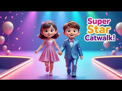 Super Star Catwalk 👗✨ || Fun Kids Fashion Show Song ||3D Animation for Children |MiniMindz