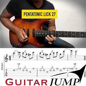 Pentatonic Lick 27#เรียนกีตาร์ #สอนกีตาร์ #pentatonic