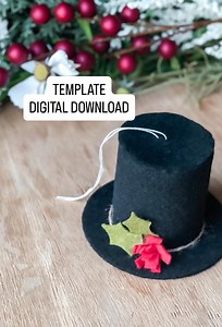 PDF Digital Download- Snowman Hat Template | Christmas Crafting | Printable Holly Template - Etsy