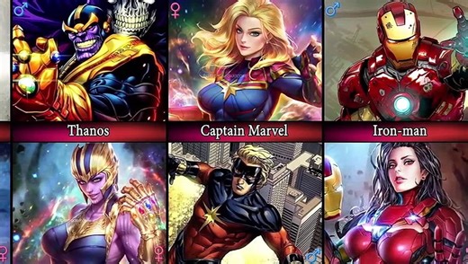 Marvel Characters Gender Swap Version