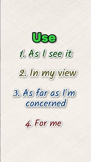 Stop Saying “In My Opinion” ❌ Use These Alternatives ✅ Speak Like Natives 🇺🇸 #english