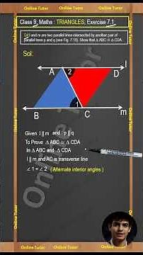Q4 Ex 7.1, class 9 Math, triangles.