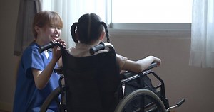 Asian Kindly Female Nurse Pushing Little Stock Footage Video (100% Royalty-free) 1071597403 | Shutterstock