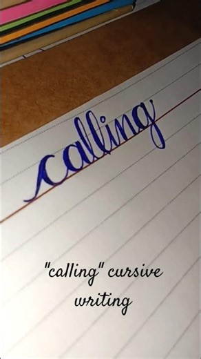 How to write "calling" in cursive writing🤔#shorts#shortsfeed #handwriting#cursivewriting#calligraphy