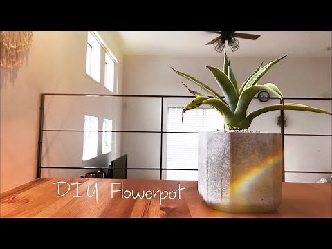 [DIY]おしゃれな植木鉢 ☆作り方簡単(How to make flowerpots)