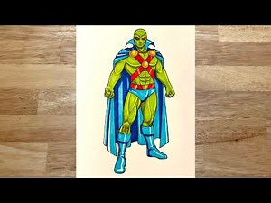 How to draw Martian Manhunter (full body)