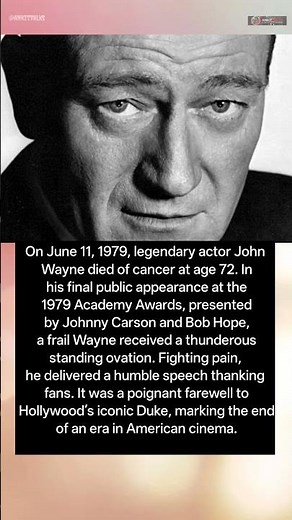 John Wayne His Final Standing Ovation