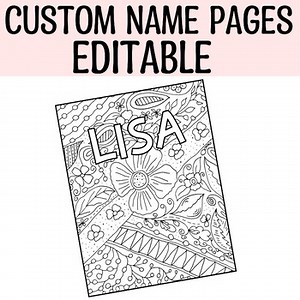 Printable Personalized Name Coloring Pages, Custom Name Coloring Worksheets