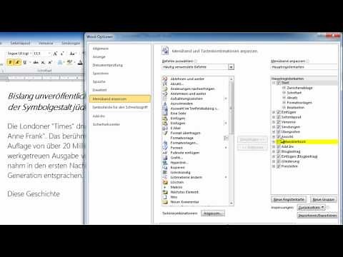 Word 2010 - Kontrollkästchen in Dokumenten aktivieren
